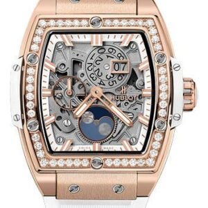 Hublot Big Bang Moonphase King Gold White Diamonds Watch-647.OE.2080.RW.1204