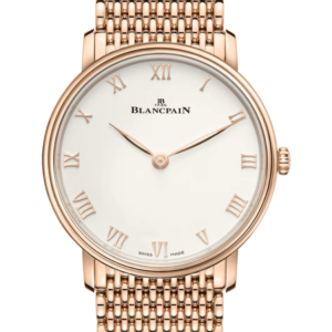Blancpain Villeret Ultraplate Red Gold Mille Mailles Ultra-Slim Men's Watch - 6605 3642 MMB