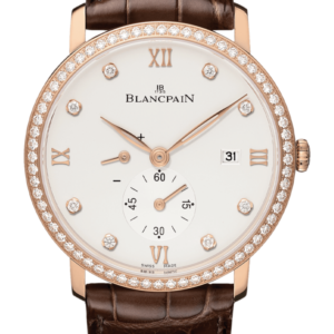 Blancpain Villeret Ultraplate Power Reserve Red Gold Diamond Alligator Men's Watch - 6606 2987 55B