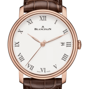 Blancpain Villeret 8 Jours Opaline Red Gold Alligator Men's Watch - 6630 3631 55B