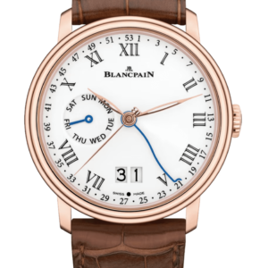 Blancpain Villeret Semainier Grande Date 8 Jours Red Gold Alligator Men's Watch - 6637 3631 55A