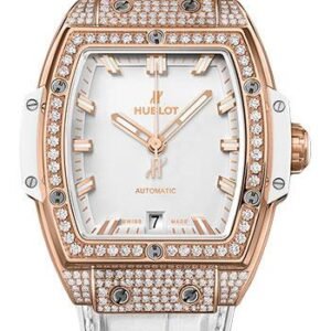 Hublot Spirit Of Big Bang King Gold White Pave Watch - 39 mm - White Dial-665.OE.2080.LR.1604