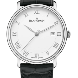 Blancpain Villeret Ultraplate Date 40mm Steel Black Alligator Men's Watch - 6651 1127 55B