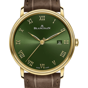 Blancpain Villeret Extraplate 40mm Green Dial Yellow Gold Alligator Men's Watch - 6651 1453 55A