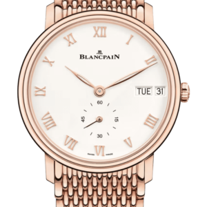 Blancpain Villeret Jour Date Mille Mailles Red Gold Men's Watch - 6652 3642 MMB