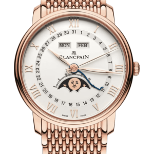 Blancpain Villeret Quantieme Complet Red Gold Mille Mailles Men's Watch - 6654 3642 MMB