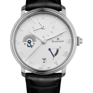 Blancpain Villeret Demi-Fuseau Horaire Steel Black Alligator Men's Watch - 6660 1127 55B