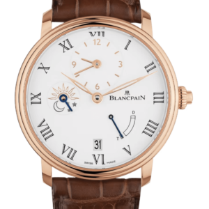 Blancpain Villeret Demi-Fuseau Horaire 8 Jours Red Gold Alligator Men's Watch - 6661 3631 55B