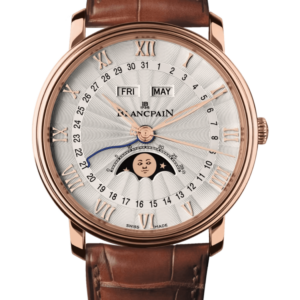 Blancpain Villeret Quantieme Complet Demi-Savonnette Red Gold Alligator Men's Watch - 6664 3642 55B