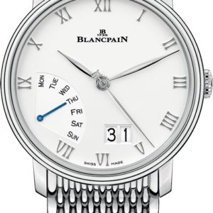 Blancpain Villeret Grande Date Jour Retrograde Steel Men's Watch - 6668 1127 MMB