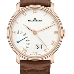 Blancpain Villeret Grande Date Jour Retrograde Red Gold Alligator Men's Watch - 6668 3642 55A