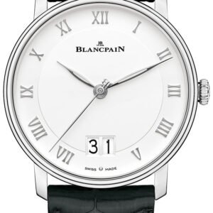 Blancpain Villeret Grand Date Steel Black Alligator Men's Watch - 6669 1127 55B