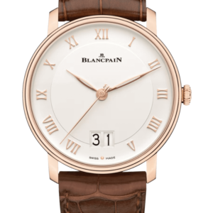 Blancpain Villeret Grande Date Red Gold Brown Alligator Men's Watch - 6669 3642 55B