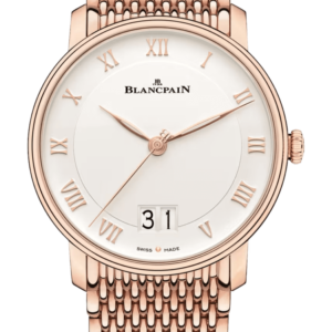 Blancpain Villeret Grande Date Mille Mailles Red Gold Men's Watch - 6669 3642 MMB