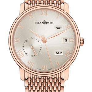 Blancpain Villeret Quantieme Annuel GMT Mille Mailles Red Gold Men's Watch - 6670A 3642 MMB