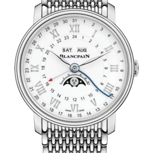 Blancpain Villeret Quantieme Complet Phases de Lune GMT Steel Men's Watch - 6676 1127 MMB