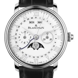 Blancpain Villeret Chronographe Monopoussoir Steel Alligator Men's Watch - 6685 1127 55B
