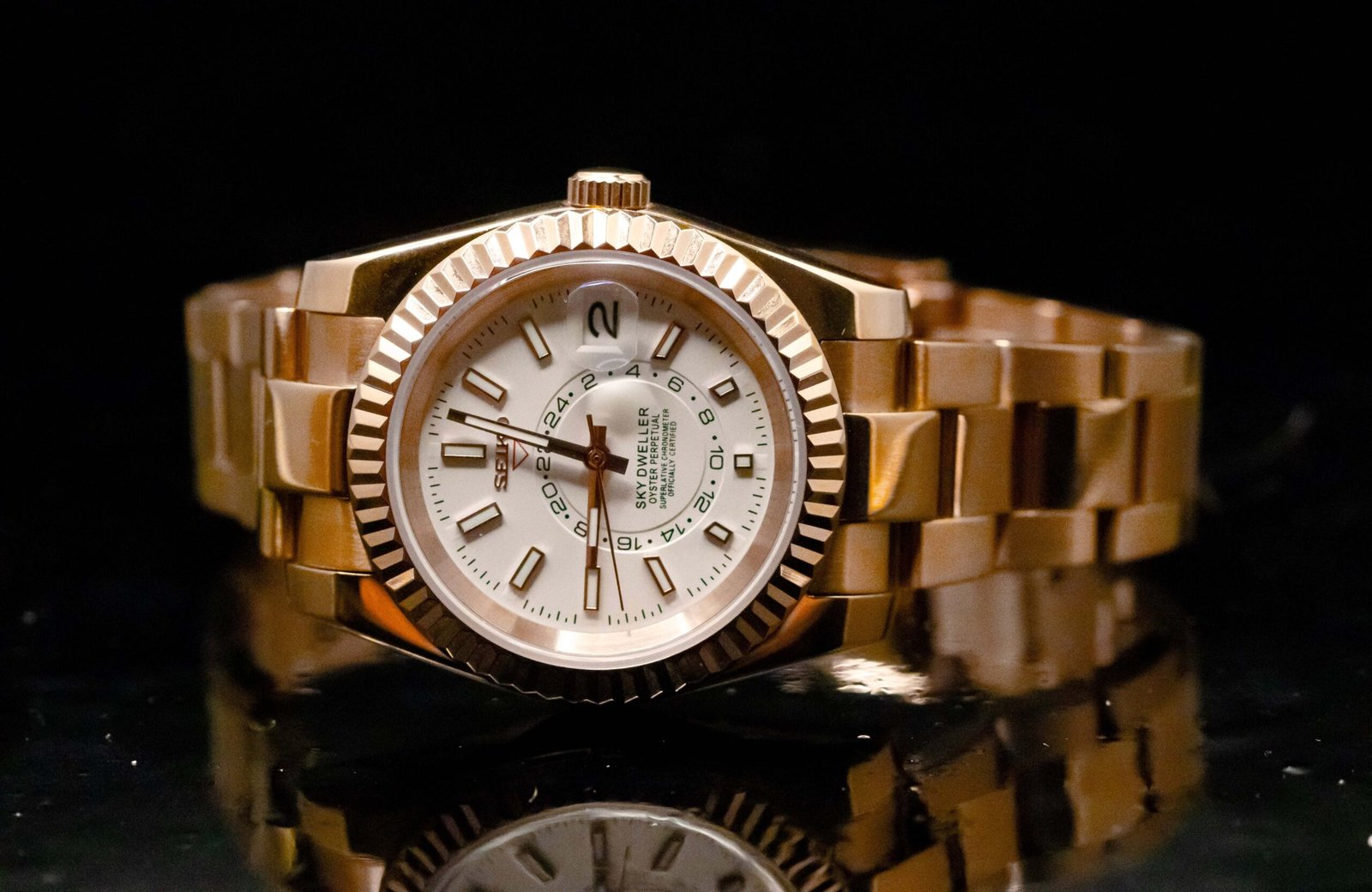 Seiko Mod Rose Gold Sky-Dweller - Image 3