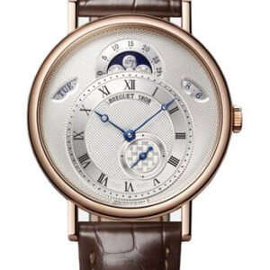 Breguet Classique 7337 - Rose Gold Case - Silver Dial - Brown Leather Strap - 7337BR/15/9VU