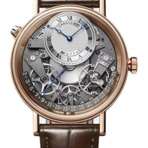 Breguet Tradition Quanti?me RŽtrograde 7597 - Rose Gold Case - Silver Dial - Brown Leather Strap - 7597BR/G1/9WU