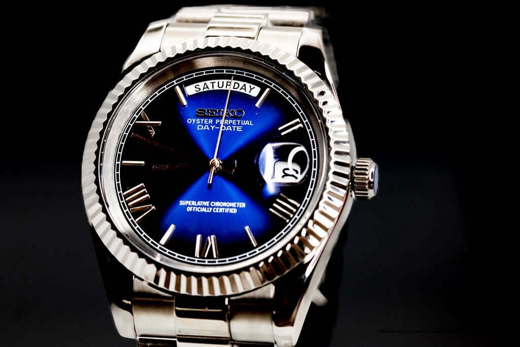 Seiko Mod Day-Date Blue Roman - Image 2