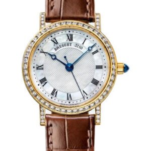 Breguet Classique 8068 - Yellow Gold Case - Mother-Of-Pearl Dial - Brown Leather Strap - 8068BA/52/964/DD00
