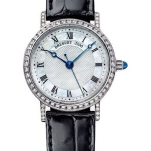 Breguet Classique 8068 - White Gold Case - Mother-Of-Pearl Dial - Black Leather Strap - 8068BB/52/964/DD00