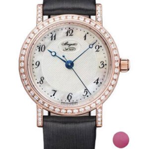 Breguet Classique 8068 - Rose Gold Case - Mother-Of-Pearl Dial - Black Satin Strap - 8068BR/59/764/DD00