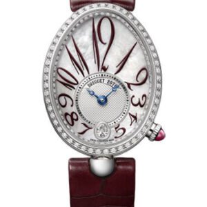 Breguet Reine de Naples 8918 - White Gold Case - Mother-Of-Pearl Dial - Burgundy Leather Strap - 8918BB/5P/964/D00D3L