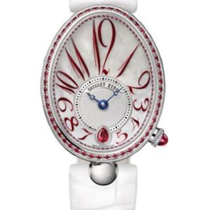 Breguet Reine de Naples 8918 - White Gold Case - Mother-Of-Pearl Dial - White Leather Strap - 8918BB/5R/964/R00R