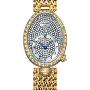 Breguet Reine de Naples 8928 - Yellow Gold Case - Diamond Paved Dial - Yellow Gold Chain Bracelet - 8928BA/8D/J20/DD00