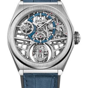 Zenith Defy Zero G Watch - Titanium - Openworked Dial - Black Rubber and Alligator Strap - 95.9000.8812/78.R584