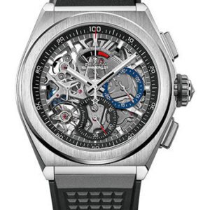 Zenith Defy El Primero 21 Watch - Titanium - Openworked Dial - Black Rubber Strap - 95.9000.9004/78.R782