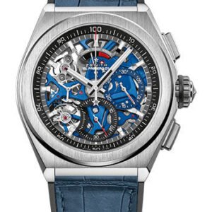 Zenith Defy El Primero 21 Watch - Titanium - Openworked Dial - Black Rubber and Alligator Strap - 95.9002.9004/78.R584