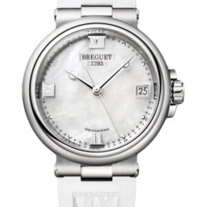 Breguet Marine Dame 9517 - Steel Case - Mother-Of-Pearl Dial - White Rubber Strap - 9517ST/5W/584