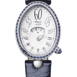Breguet Reine de Naples 9838 - White Gold Case - White Lacquered Dial - Blue Alligator Strap - 9838BB/B8/364/S00S