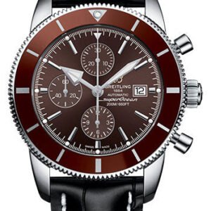 Breitling Superocean Heritage II Chronograph 46 Watch - Steel Case - Copperhead Bronze Dial - Black Croco Strap - A1331233/Q616/761P/A20D.1
