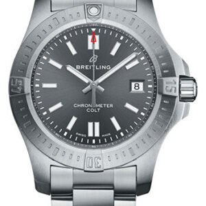 Breitling Chronomat Colt Automatic 41 Watch - Steel Case - Tempest Gray Dial - Steel Pilot Bracelet - A17313101F1A1