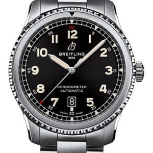 Breitling Aviator 8 Automatic 41 Watch - Stainless Steel - Black Dial - Metal Bracelet - A17315101B1A1