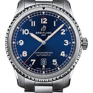 Breitling Aviator 8 Automatic 41 Watch - Stainless Steel - Blue Dial - Metal Bracelet - A17315101C1A1