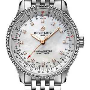 Breitling Navitimer Automatic 35 Watch - Stainless Steel - Mother-Of-Pearl Dial - Metal Bracelet - A17395211A1A1