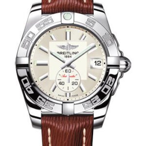 Breitling Galactic 36 Automatic Watch - Steel - Silver Dial - Brown Sahara Strap - Tang Buckle - A3733012/G706/216X/A16BA.1