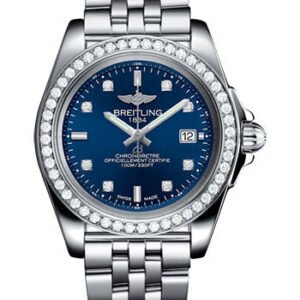 Breitling Galactic 32 Sleek Watch - Steel - Horizon Blue Diamond Dial - Steel Bracelet - A7133053/C966/792A