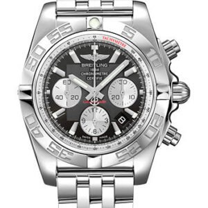 Breitling Chronomat 44 Watch - Steel polished - Onyx Black Dial - Steel Bracelet - AB0110121B1A1