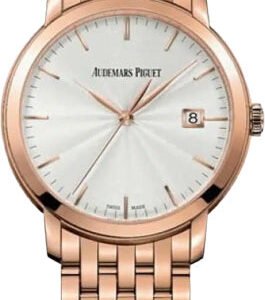 Audemars Piguet Jules Audemars Selfwinding 39mm Silver Guilloche Index Rose Gold | 15172OR.OO.1270OR.01