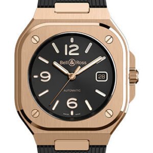 Bell & Ross BR 05 Gold Watch - Black Rubber Strap