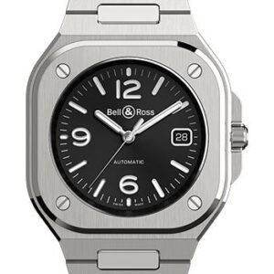 Bell & Ross BR 05 Black Steel Watch - Steel Bracelet