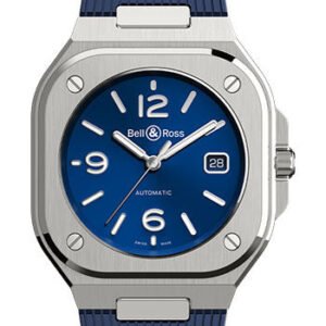 Bell & Ross BR 05 Blue Steel Watch - Blue Rubber Strap