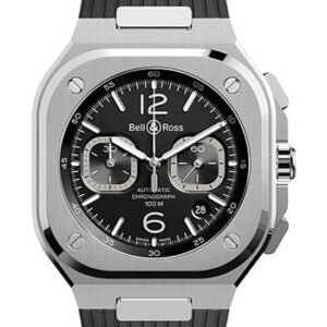 Bell & Ross BR 05 Chrono Black Steel - Rubber Strap