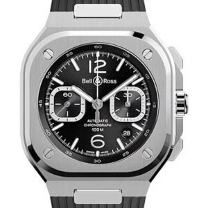 Bell & Ross BR 05 Chrono Black Steel - Rubber Strap